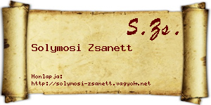 Solymosi Zsanett névjegykártya